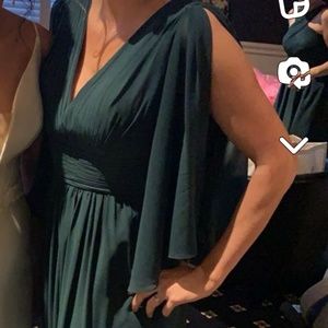 AW chiffon Green bridesmaid dress
